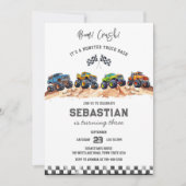 Invitation Anniversaire Garçon Bash Boom Smash Crash Monster (Devant)