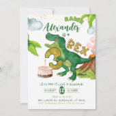 Invitation Anniversaire garçon dinosaure 3-rex (Devant)