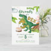 Invitation Anniversaire garçon dinosaure 3-rex (Debout devant)