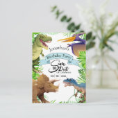 Invitation Anniversaire Garçon Dinosaure Adorable (Debout devant)