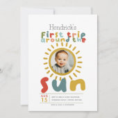 Invitation Anniversaire Garçons Mignon Photo Premier Tour Aut (Devant)
