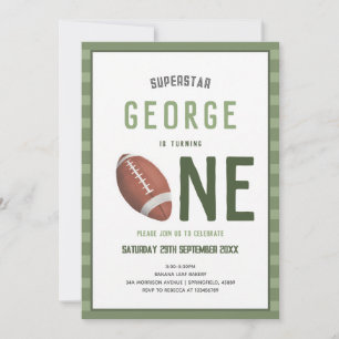 Invitation Anniversaire Garçons Sports Football 1er