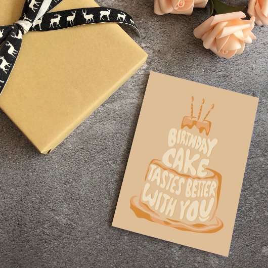 Invitation Anniversaire Gâteau Meilleur Goût Avec Vous - Drôl