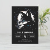 Invitation Anniversaire géant du loup (Debout devant)