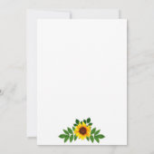 Invitation Anniversaire géométrique des tournesols (Dos)