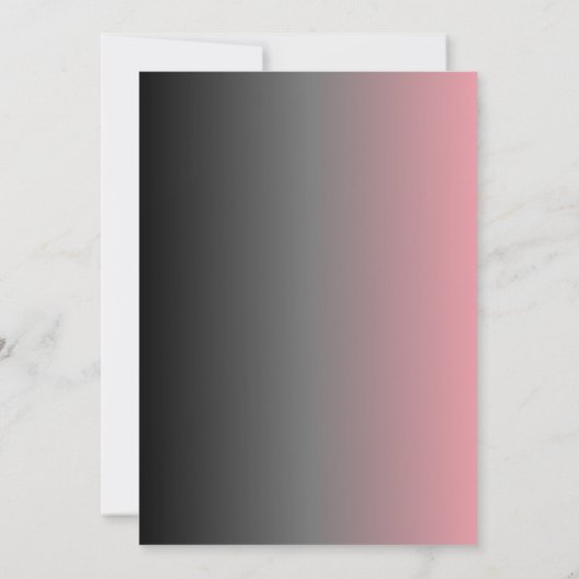 Invitation Anniversaire géométrique stylé rose et noir (Dos)