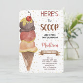 Invitation anniversaire glace éditable (Debout devant)