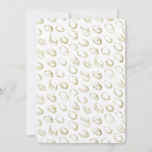 Invitation Anniversaire Gold Cercles Abstraits (Dos)