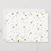 Invitation Anniversaire Gold Confetti ANNÉES DANS LA FABRICAT (Dos)