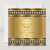 Invitation Anniversaire Gold Pearl Leopard (Dos)