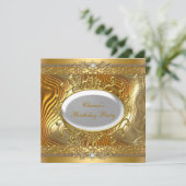 Invitation Anniversaire Gold sur Gold White Diamond (Debout devant)