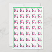 Invitation Anniversaire Golf Golf Preppy Pink Golf Part (Dos)