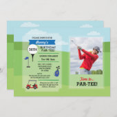 Invitation Anniversaire Golf N'importe quel âge Golf Invitati (Devant / Derrière)