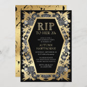 Invitation Anniversaire gothique du café (Devant / Derrière)