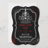 Invitation Anniversaire gothique effrayant Halloween (Devant)