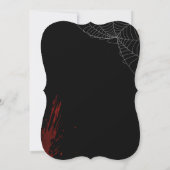 Invitation Anniversaire gothique effrayant Halloween  (Dos)