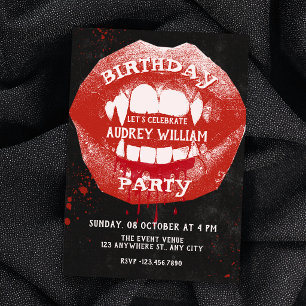 Invitation anniversaire grunge flippant