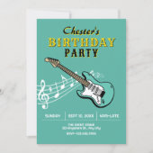 Invitation Anniversaire guitare (Devant)