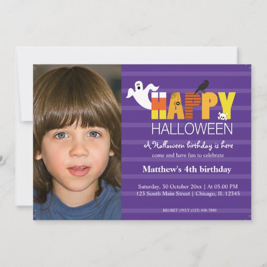 Invitation Anniversaire Halloween (Devant)