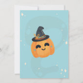 Invitation Anniversaire Halloween Citrouille Blue Party Enfan (Dos)