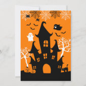 Invitation Anniversaire Halloween Orange & Noir (Dos)