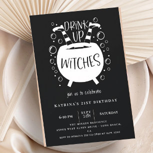 Invitation Anniversaire Halloween Sorcières Bois Ça