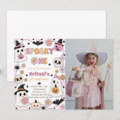 Invitation Anniversaire Halloween Spooky One (Devant / Derrière)