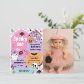 Invitation Anniversaire Halloween Spooky One (Debout devant)