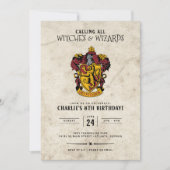 Invitation Anniversaire Harry Potter | Gryffindor (Devant)