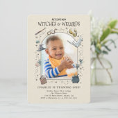 Invitation Anniversaire Harry Potter Vintage - Photo (Debout devant)