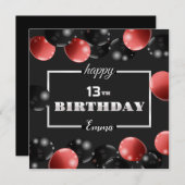 Invitation anniversaire heureux (Devant / Derrière)