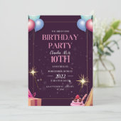 Invitation anniversaire heureux (Debout devant)