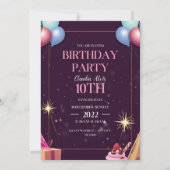 Invitation anniversaire heureux (Dos)