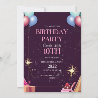 Invitation anniversaire heureux