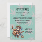 Invitation Anniversaire hippie amusant Vieux-Super (Devant)