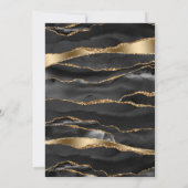 Invitation anniversaire homme Agate Or Noir (Dos)