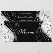 Invitation anniversaire horizontal de 50 ans (Devant / Derrière)