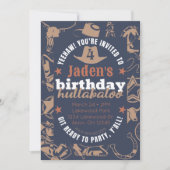 Invitation "Anniversaire Hullabaloo" Enfant Cowboy Occidental (Devant)