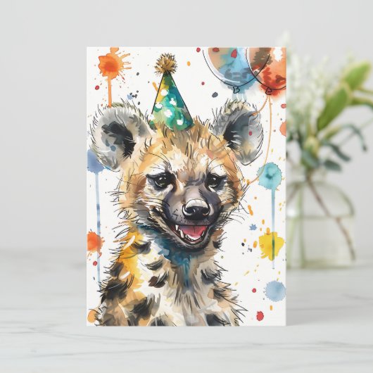 Invitation Anniversaire Hyena (Debout devant)