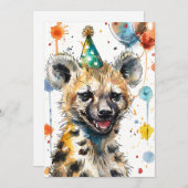 Invitation Anniversaire Hyena (Devant / Derrière)