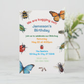 Invitation Anniversaire illustré Bugging Out Kids (Debout devant)