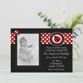 Invitation Anniversaire Inviation de photo de coccinelle (Debout devant)