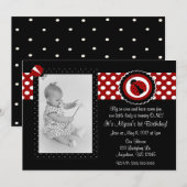 Invitation Anniversaire Inviation de photo de coccinelle (Devant / Derrière)