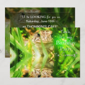 Invitation Anniversaire, Invitation, Humour, Grenouille, Ya A (Devant / Derrière)