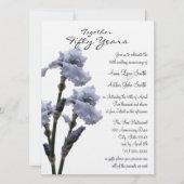 Invitation Anniversaire Iris Bleu (Devant)