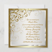 Invitation Anniversaire Ivoire et Or (Dos)