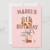 Invitation Anniversaire Jack Russell Chien Âge rose Anniversa (Devant)