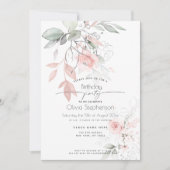 Invitation Anniversaire | Joli Roses de chalet rose (Devant)