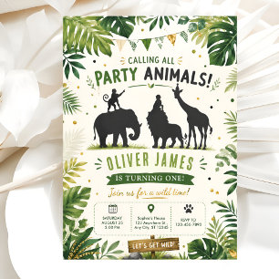 Invitation Anniversaire Jungle Wild One