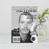 Invitation Anniversaire Le Magazine Noir Blanc Couvre N'Impor (Debout devant)
